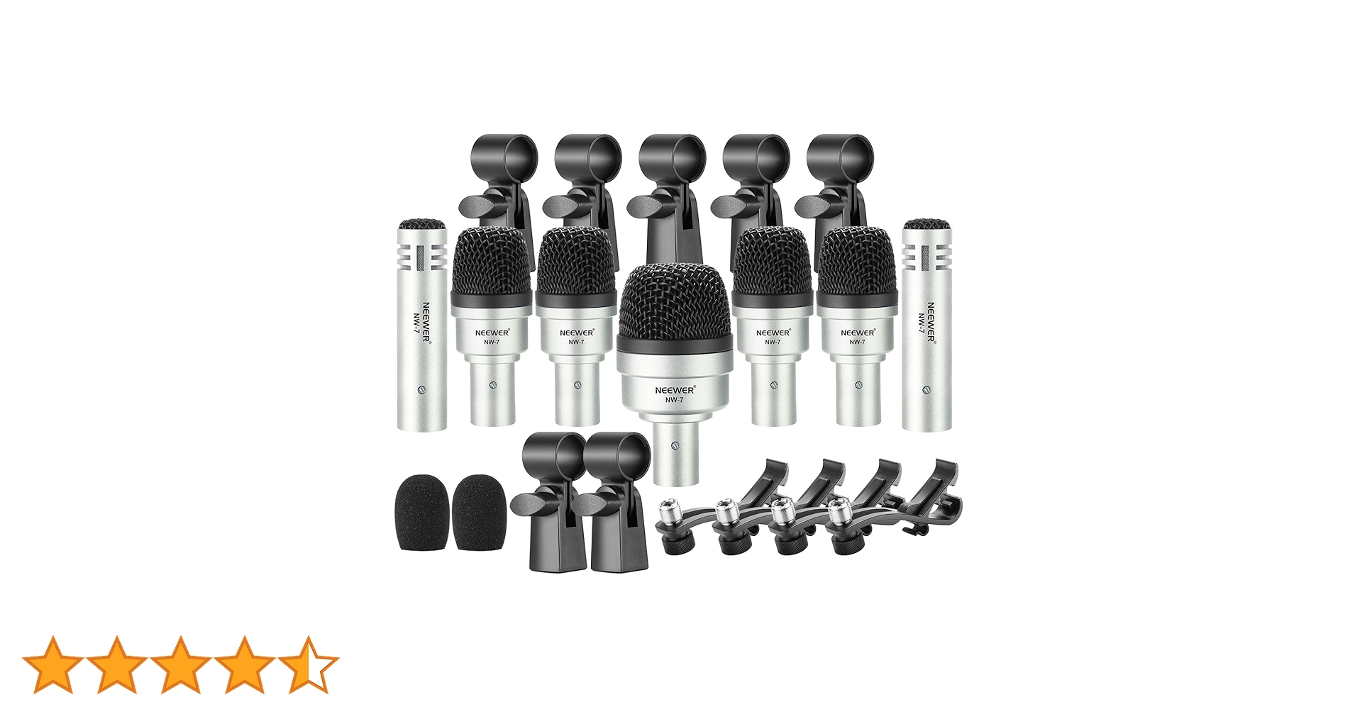 Amazon | Neewer 7点 有線ドラム楽器用マイクキット バスドラム